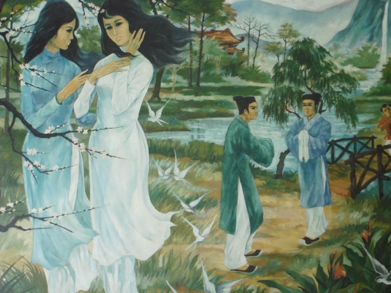 Mối tình đầu chớm nở giữa chàng thư sinh Kim Trọng và thiếu nữ họ Vương.
